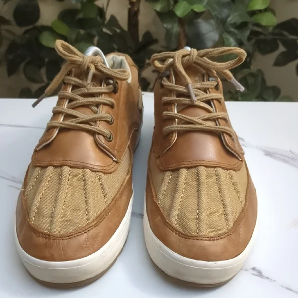 Men's Tan Leather Casual Shoes - Picture 2 of 11